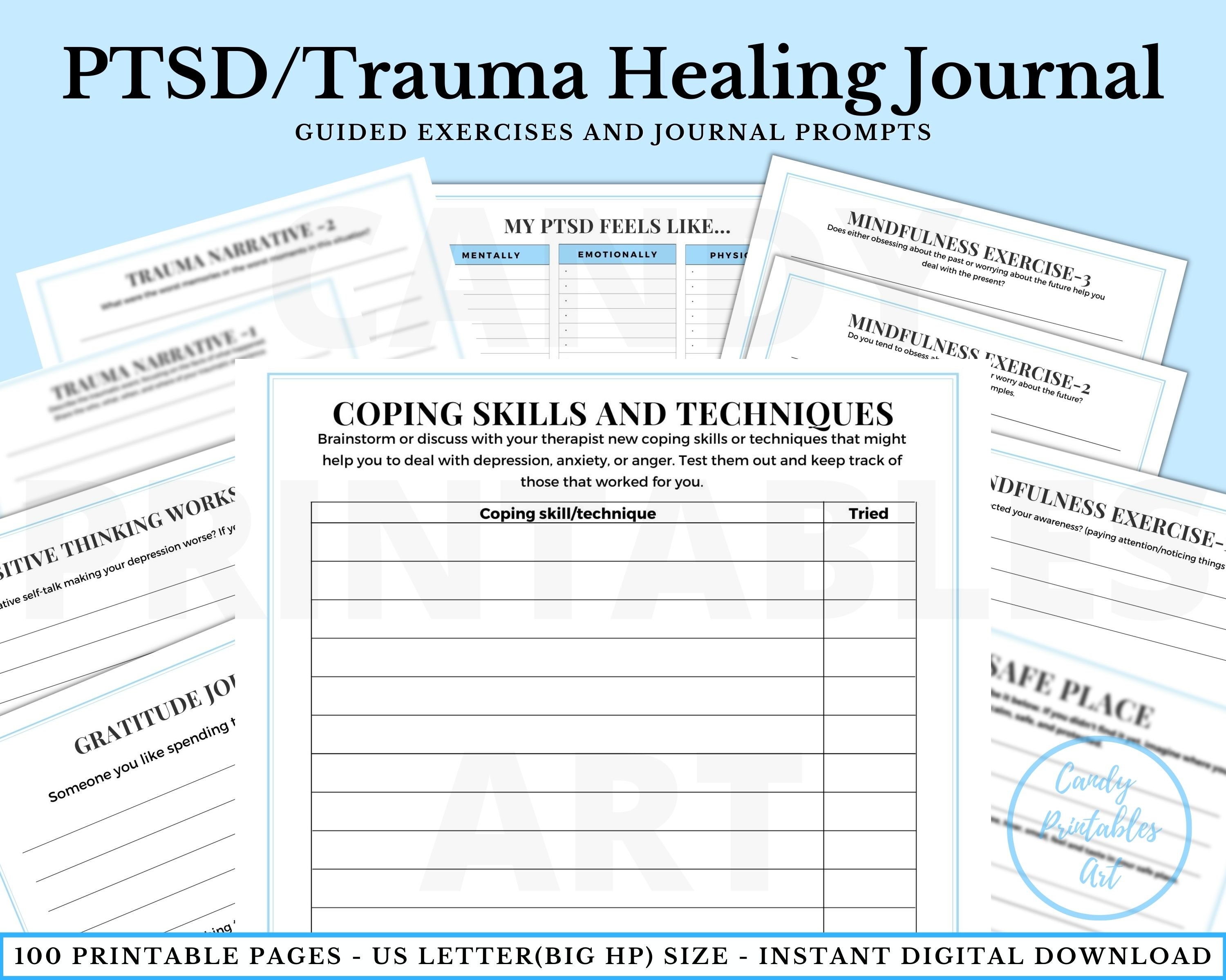 PTSD Worksheets Trauma Processing Journal Prompts Ptsd Planner - Etsy