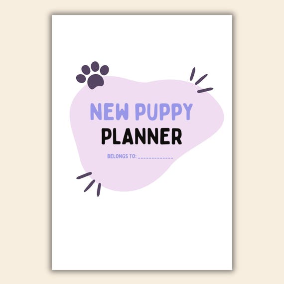 New Puppy Planner Bundle: Training, Checklist, & Health Logs (PDF Download)
