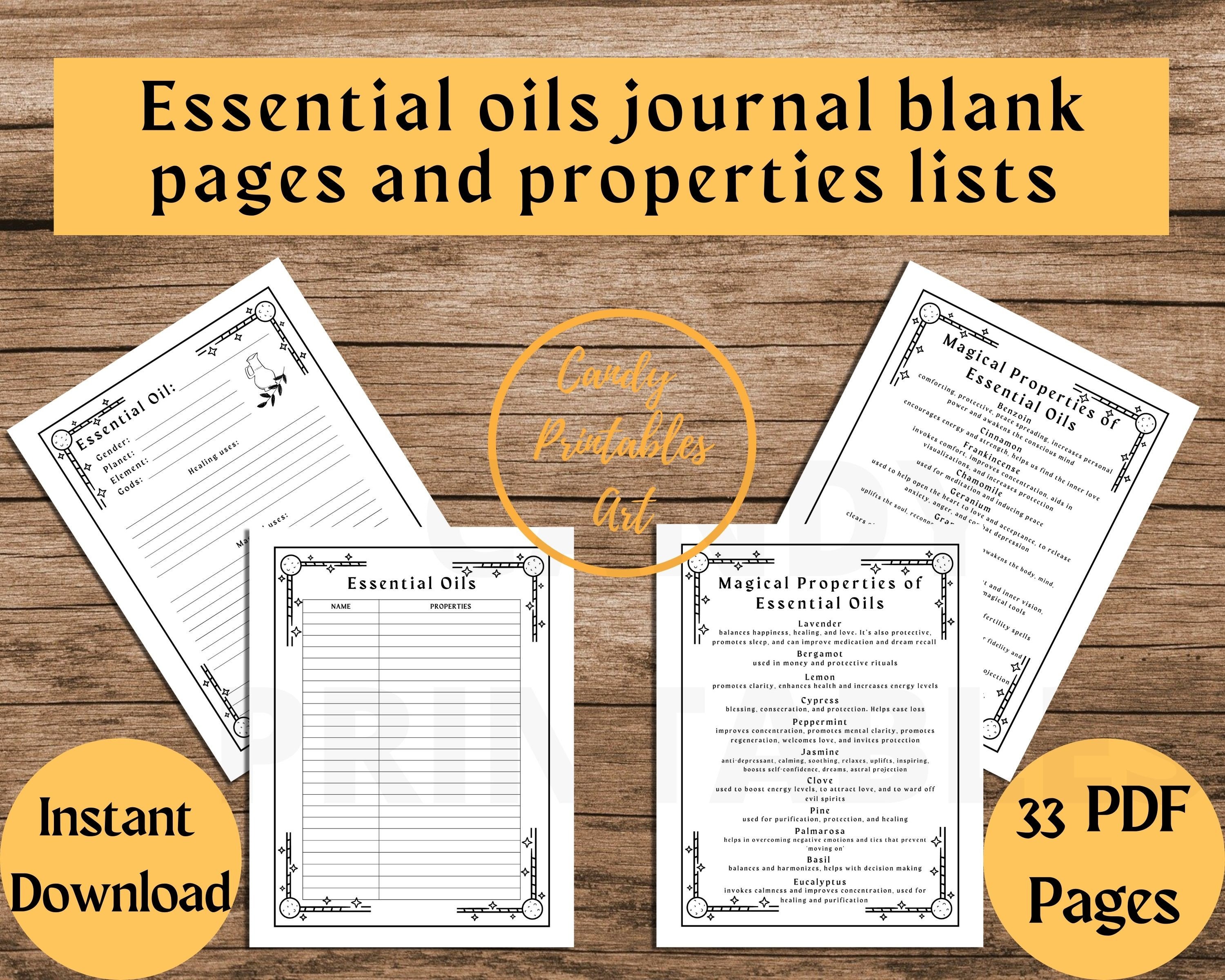 Grimoire Pages Printable Blank Grimoire Pages Herbs Spell | Etsy