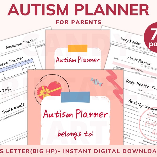 Autism Binder, Autism Planner Notebook for Aspergers Autism Care