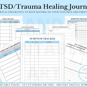 PTSD Worksheets Trauma Processing Journal Prompts Ptsd Planner Dbt CBT ...