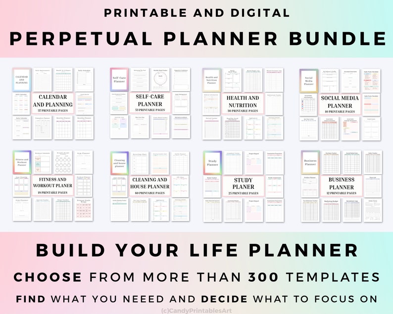 Life Organizer Bundle Productivity Planner 2023 Printable - Etsy