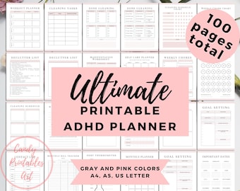 Neurodivergent Planner, Teen ADHD Planner, Focus, Schedules, Time Management for Teenagers, Procrastination