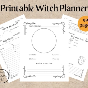 Witches Planner, Witch Printables, Printable Witch Planner, Witch Organizer, Wicca Planner, Pagan Planner, Magical Planner