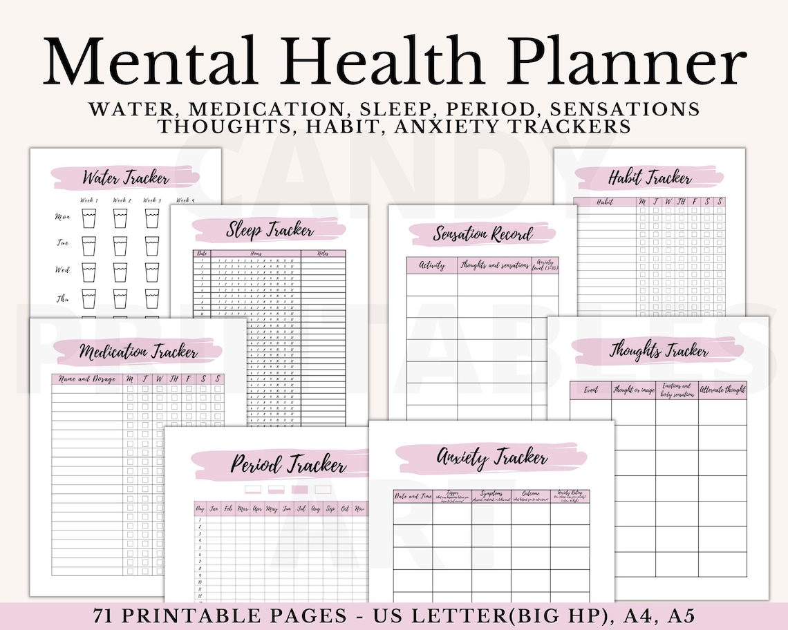 Mental Health Planner DBT Journal Depression Therapy Journal Etsy