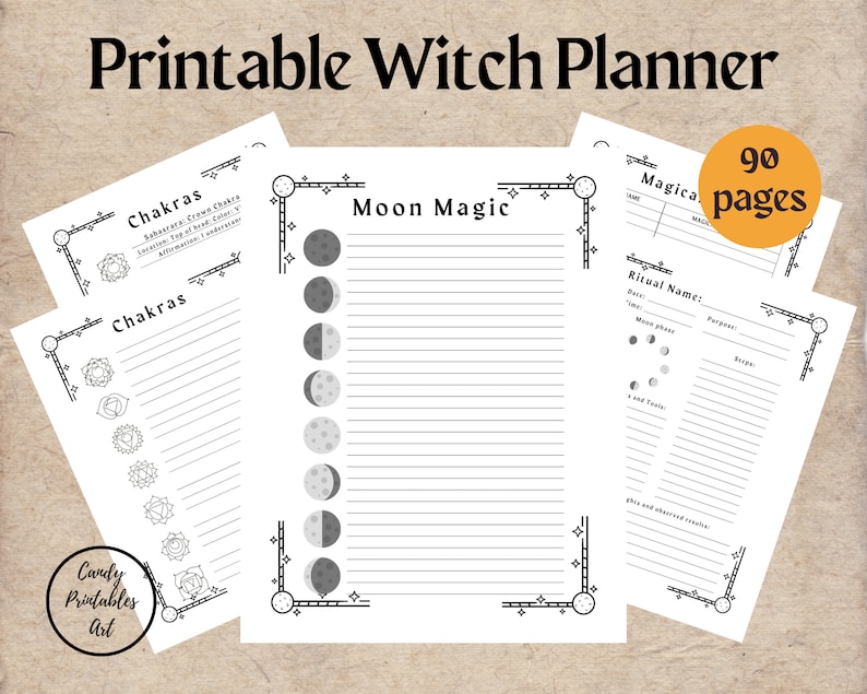 Grimoire Journal Digital, Witch Planner, Tarot Journal, Wiccan Journal, Spell Book, Spell Kit, Witchcraft Kit, Goodnotes, Book of Shadows