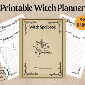 Daily Witch Planner, Witchy Printable Pages