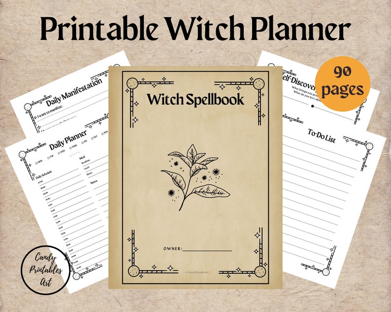 Daily Witch Planner, Witchy Printable Pages