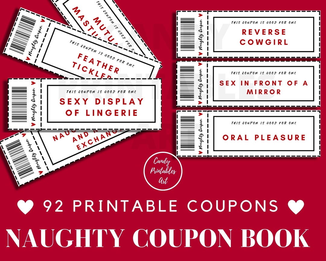 Sex Coupons Printable Naughty Voucher Book For Him Etsy