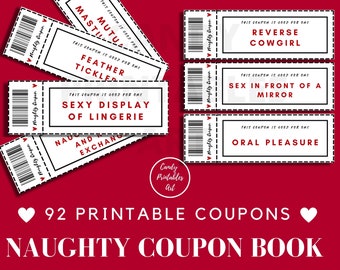 Sex Coupons, Printable Naughty Voucher Book for Him