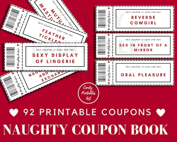 Sex Coupons, Printable Naughty Voucher Book for Him 