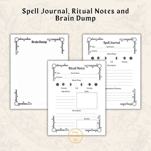 Witchy Planner Decorations, Printable Witchy Stationary Set, Digital Witchy Handbook, Witchy Printable Resources, best witchy planner