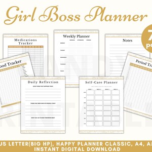 Girl Boss Planner Printable, Small Business Binder, Female Entrepreneur ...