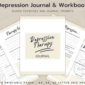 Depression Therapy Journal for Mental Health With Mood Tracker and CBT ...