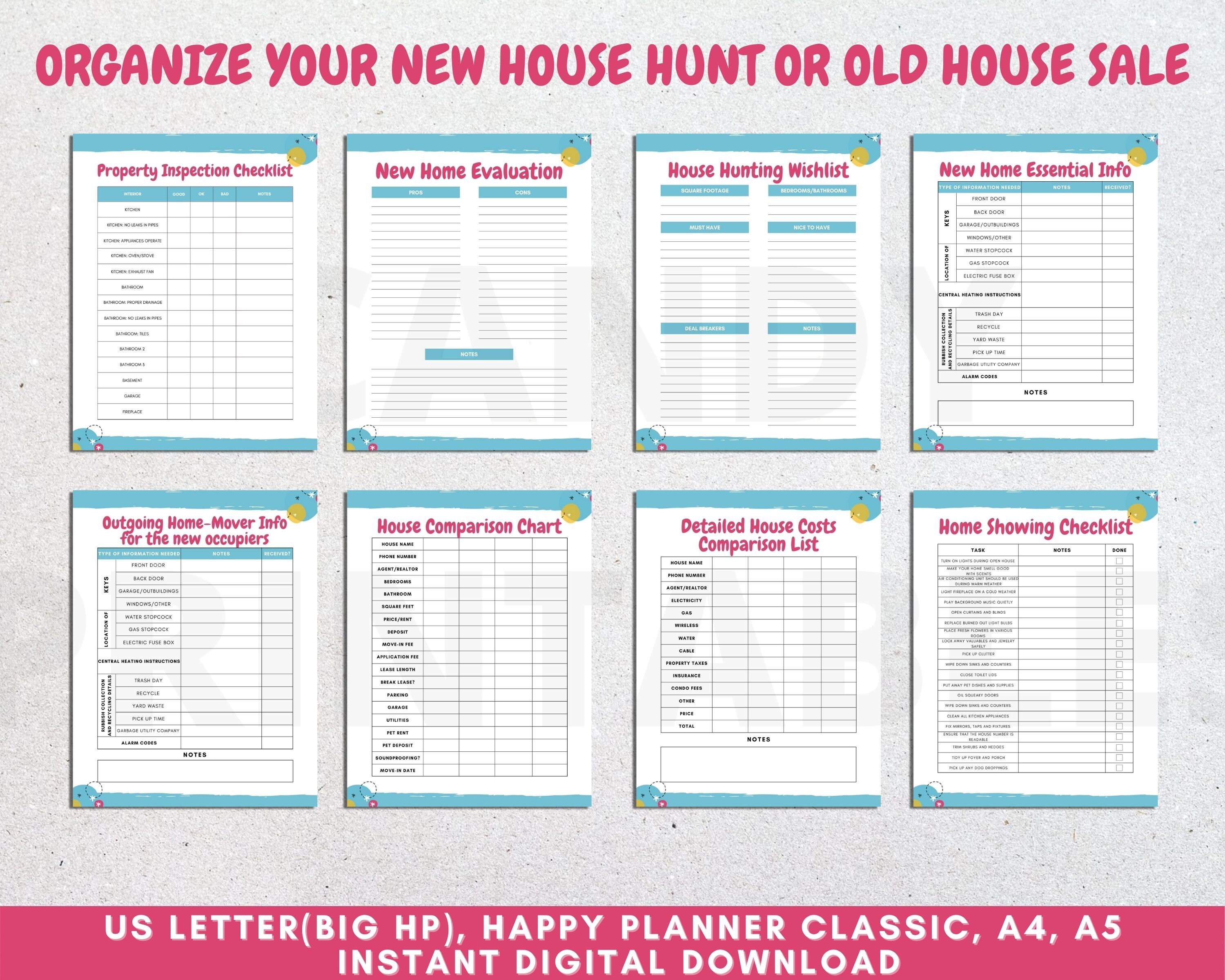 Moving Planner Printable PDF Moving Binder Printable Moving Etsy