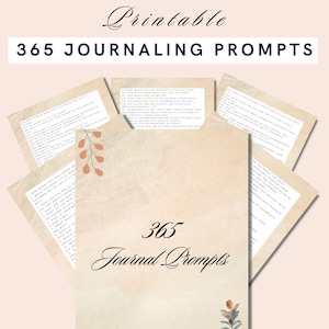 365 Journal Prompts | Printable Self-Care & Mindfulness Writing Workbook PDF