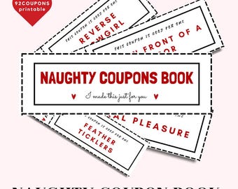 Printable Naughty Coupons for Couples | Sexy Gift for Him or Her | Romantic Date Night Ideas | Digital Adult Coupon Book PDF PNG
