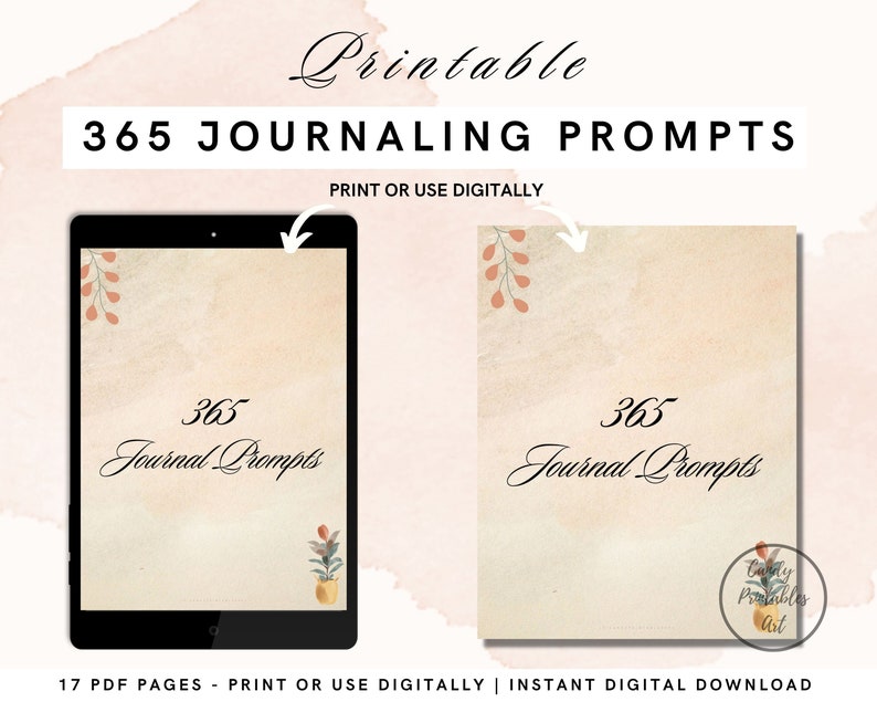 365 Journal Prompts, Reflective Writing Daily Questions for Mental