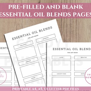 Essential Oil Planner, Aromatherapy Recipe Notebook, Printable Journal ...