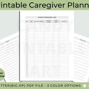 Caregiver Logbook, Caregiver Support Planner, Caregiver Task Planner, Caregiver Journal, Caregiver Notebook