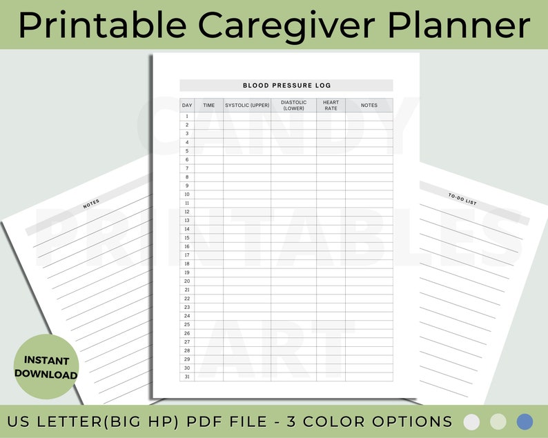 Caregiver Logbook, Caregiver Support Planner, Caregiver Task Planner, Caregiver Journal, Caregiver Notebook