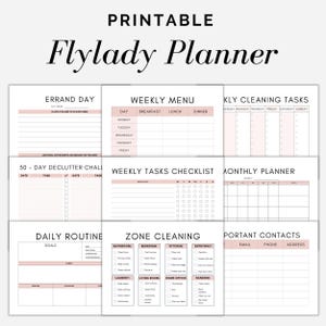 FlyLady Printable Cleaning Journal PDF – Zone Cleaning Planner, Home Reset Organizer, Daily Routine Tracker, Digital Housekeeping Log