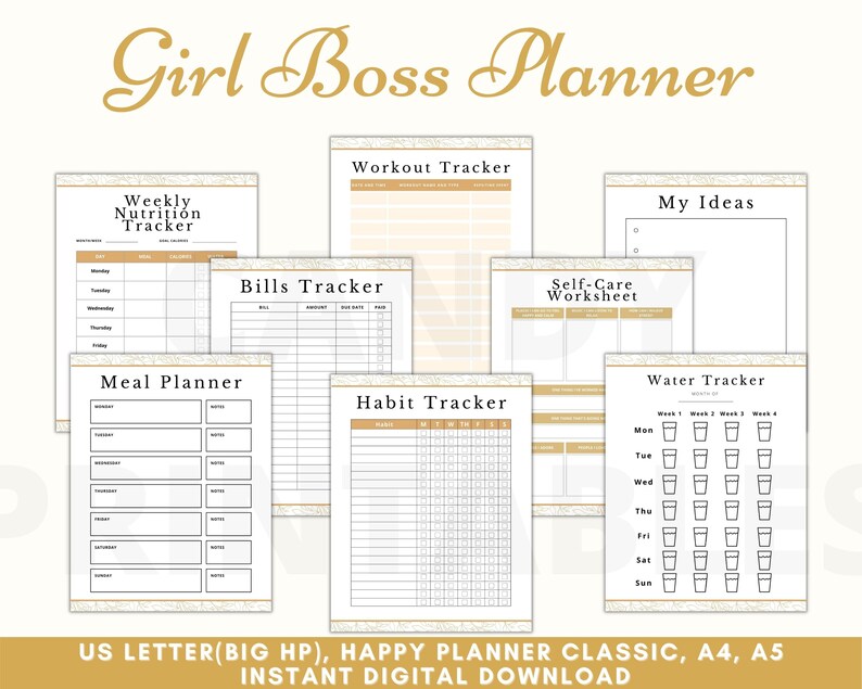Girl Boss Planner Printable Small Business Binder Female - Etsy