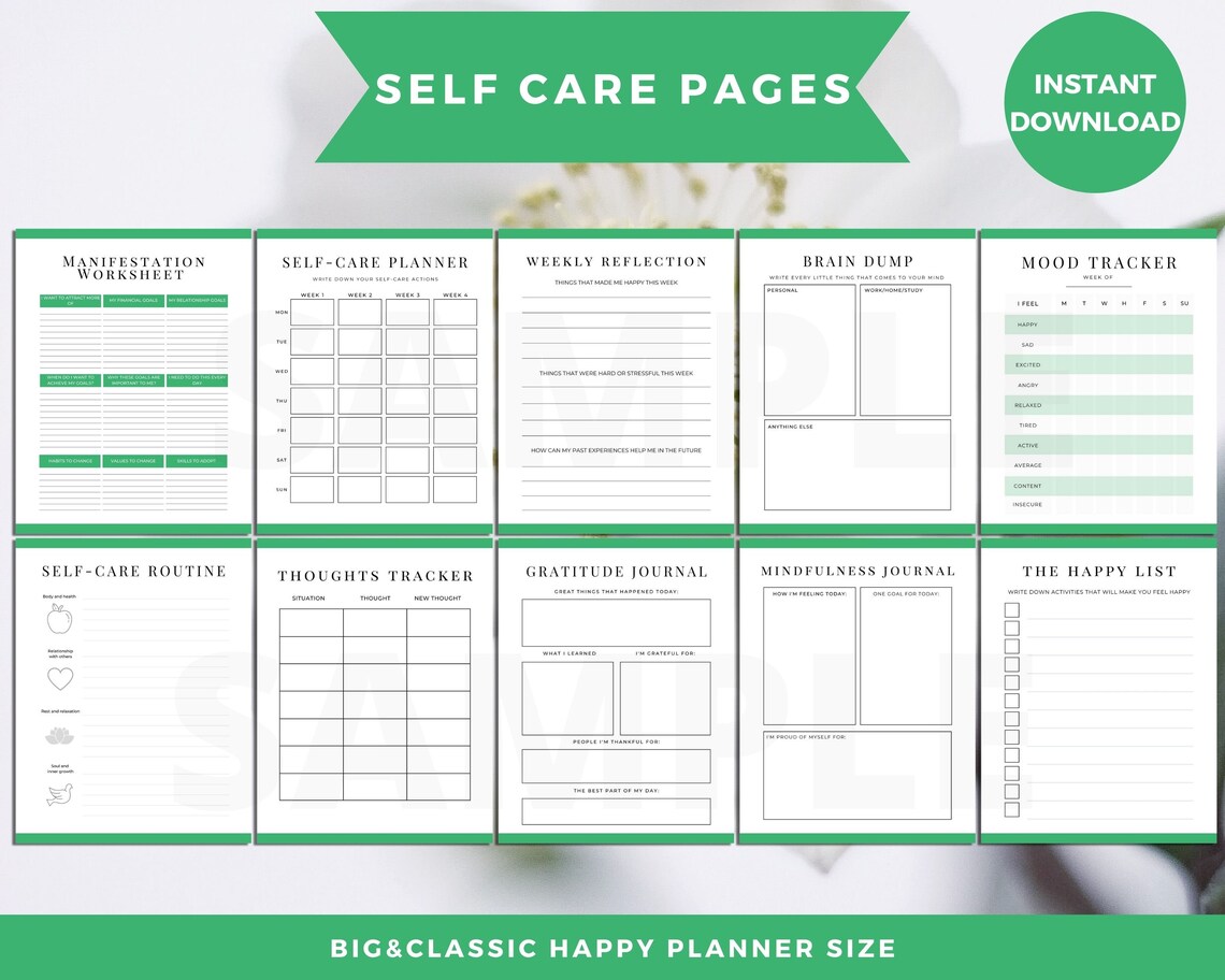 ADHD Planner Printable Big Classic Happy Planner ADHD Etsy New Zealand