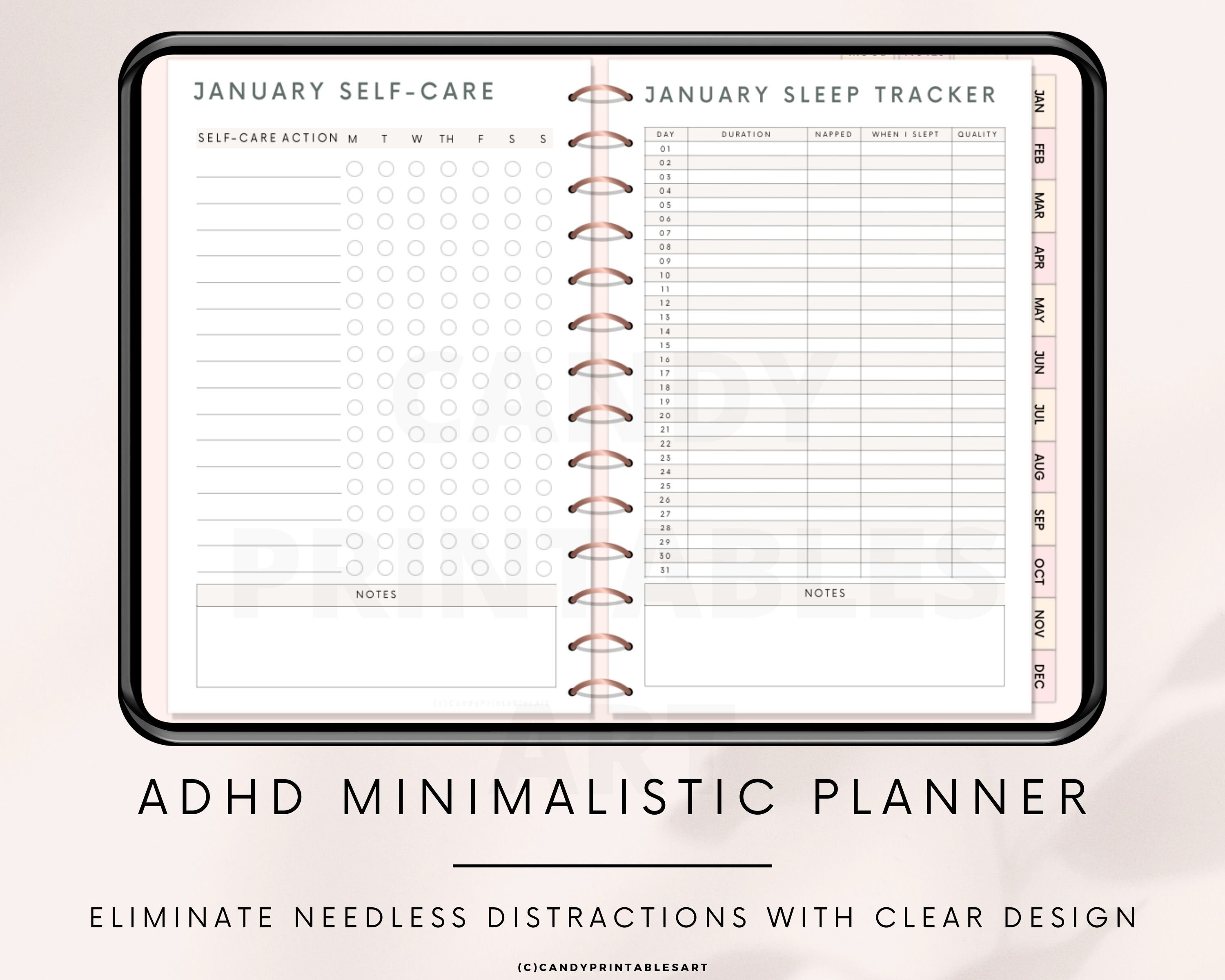 ADHD Digital Planner ADHD Life Planner Adult ADHD Journal Pdf Etsy