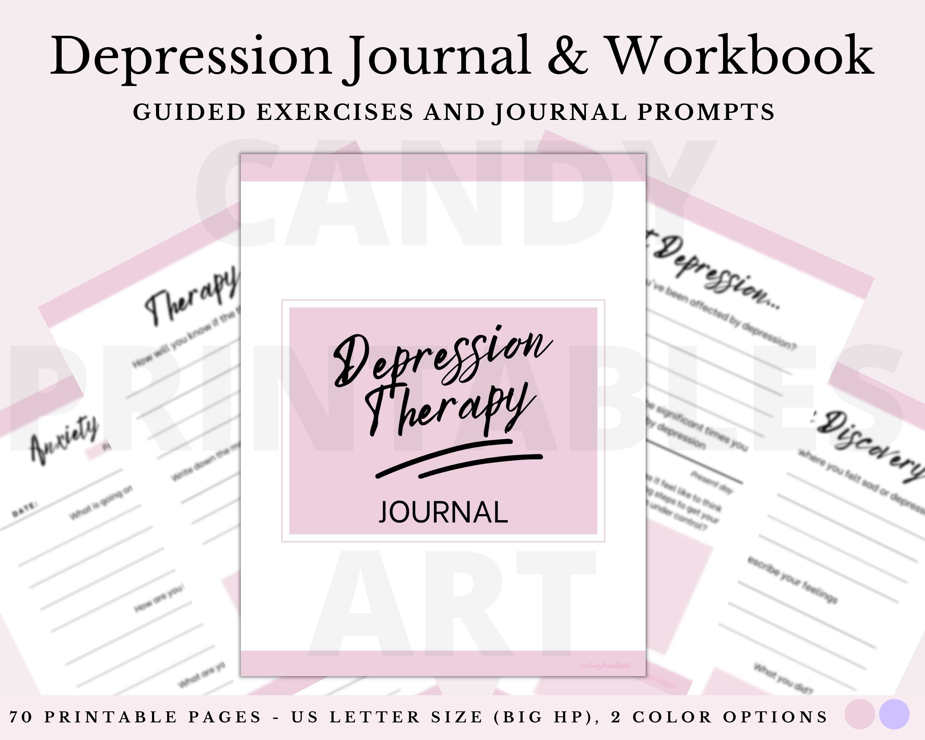 Depression Mental Health Journal Mood Tracker Therapy - Etsy