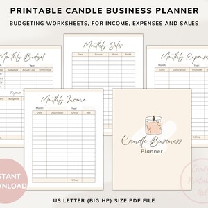 Candle Business Planner, Printable Forms for Candle Makers &amp; Sellers - Etsy