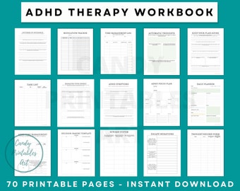 ADHD Workbook Executive Function Planner Adult ADHD Therapy Coping Skills ADHD Worksheets - Etsy ADHD Workbook Executive Function Planner Adult ADHD Therapy Coping Skills ADHD Worksheets - Etsy