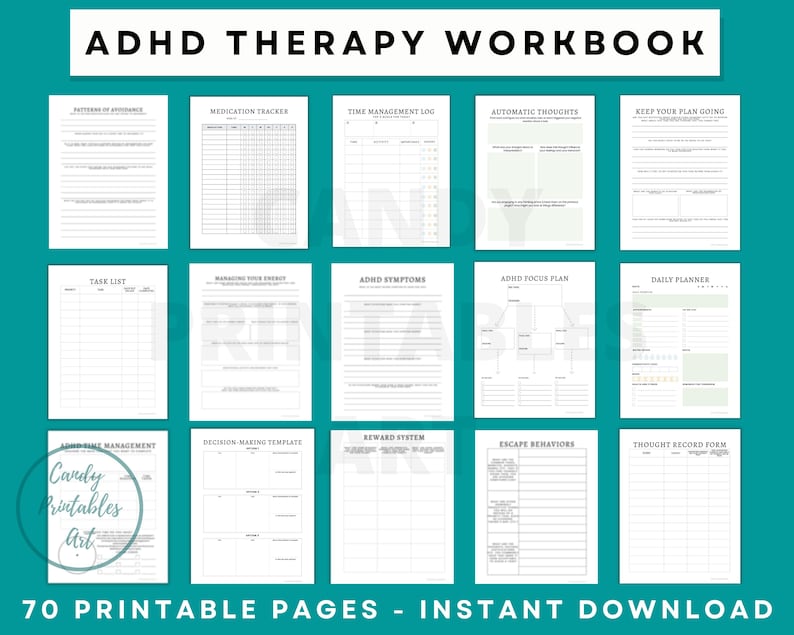 ADHD Therapy Workbook: Executive Function Planner (70 Pages PDF) - Etsy