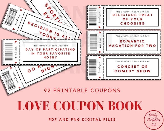 SICOHOME 24 cupones de amor para él libro de cupones divertido y