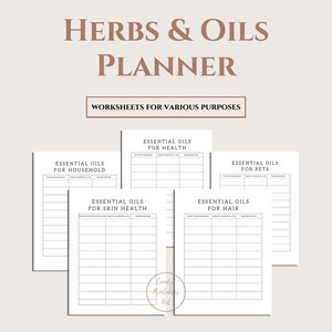 Printable Herbalism Journal, Herbs &amp; Essential Oils Journal, Materia ...