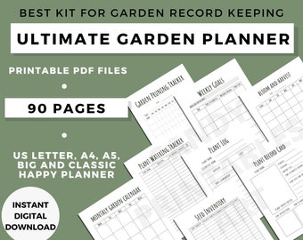 Verzorgingsdagboek, kamerplantenplanner, tuinlogboek, pdf tuinierentracker, plantprofiel