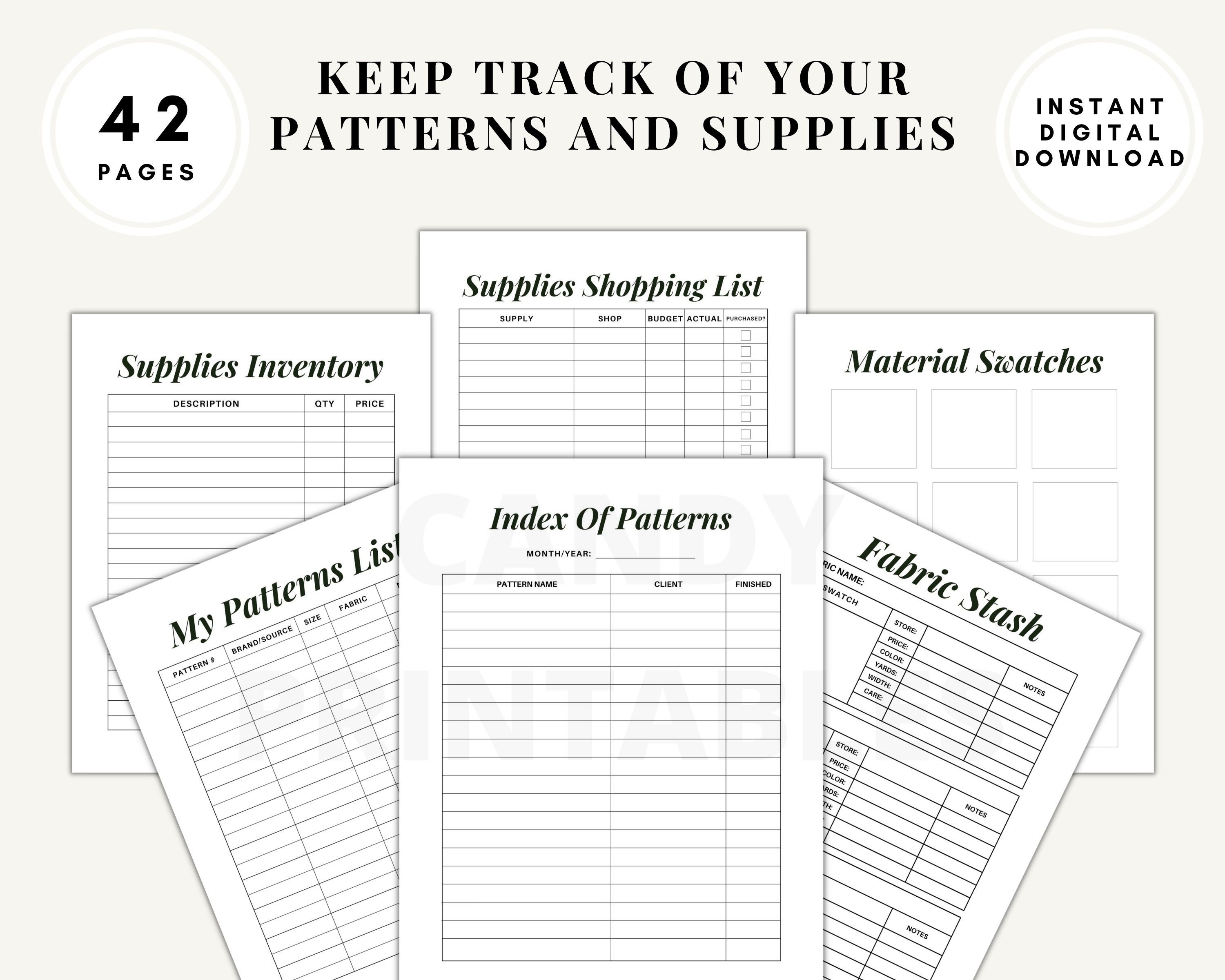 Sewing Project Planner Printable - Printable Word Searches