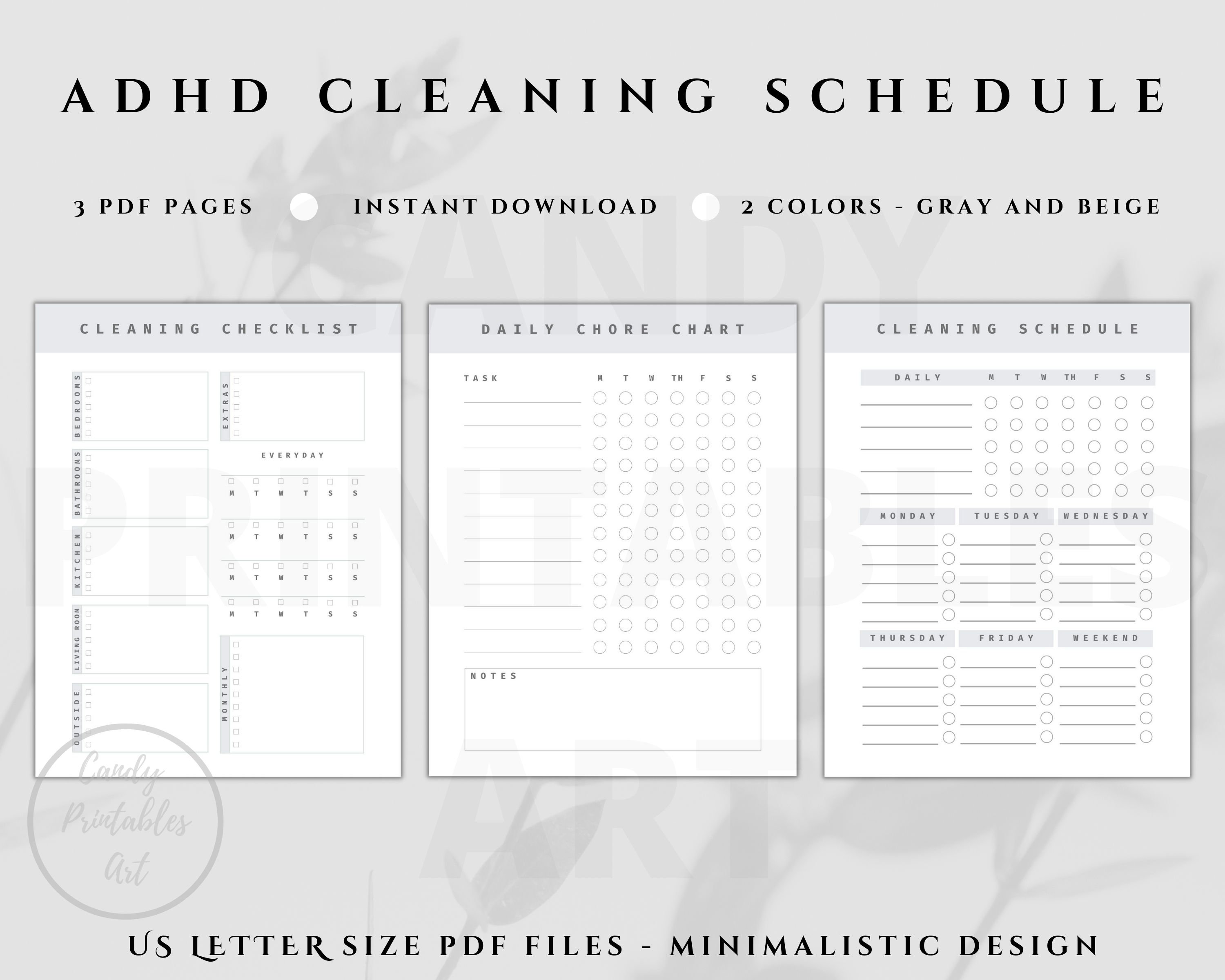 Adhd Cleaning Checklist