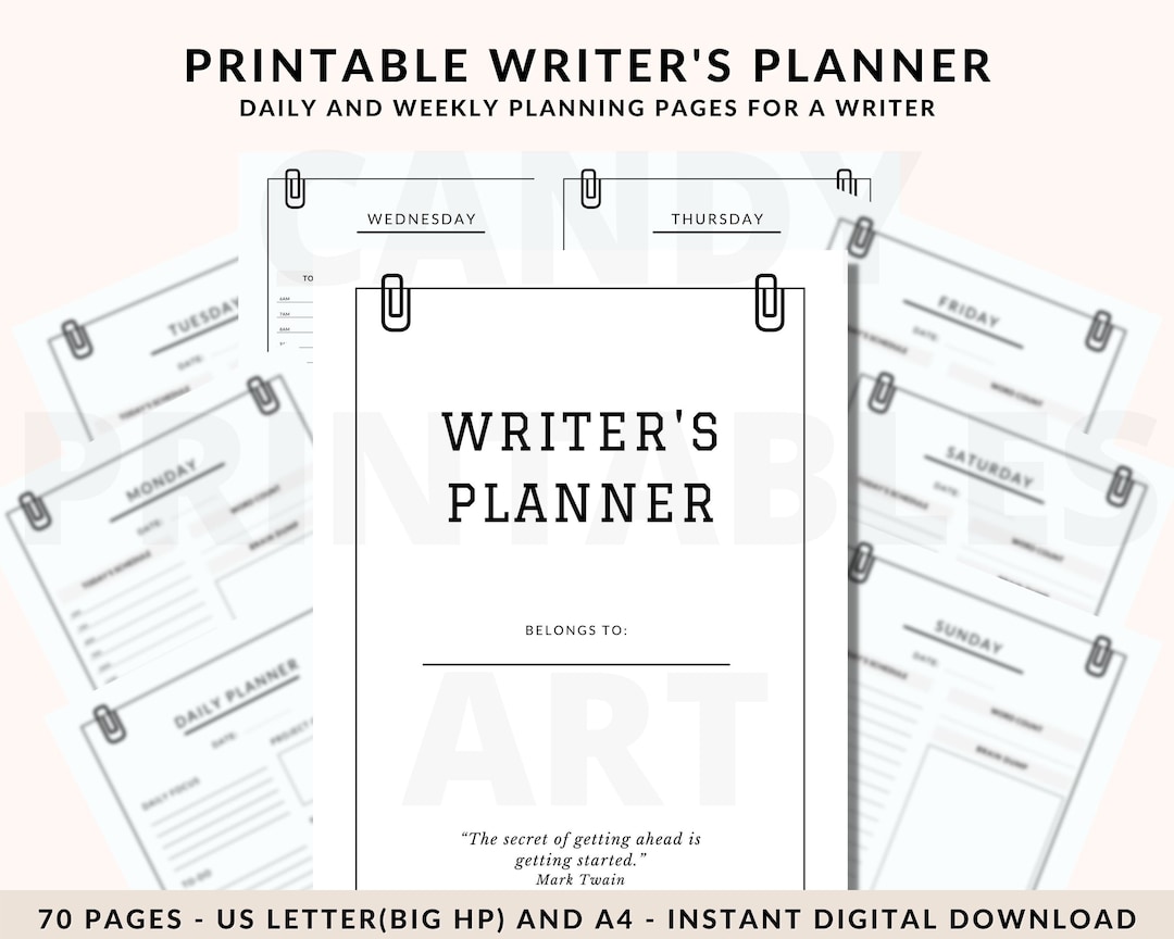 Novel Outline Planner, Romance Novel Plot Template, Writers Notebook ...