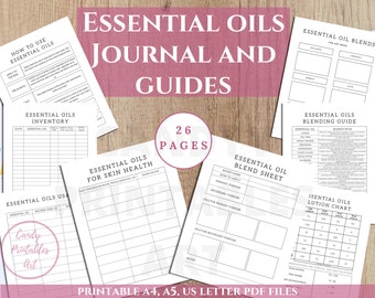 Essential Oil Planner, Aromatherapy Recipe Notebook, Printable Journal Pages