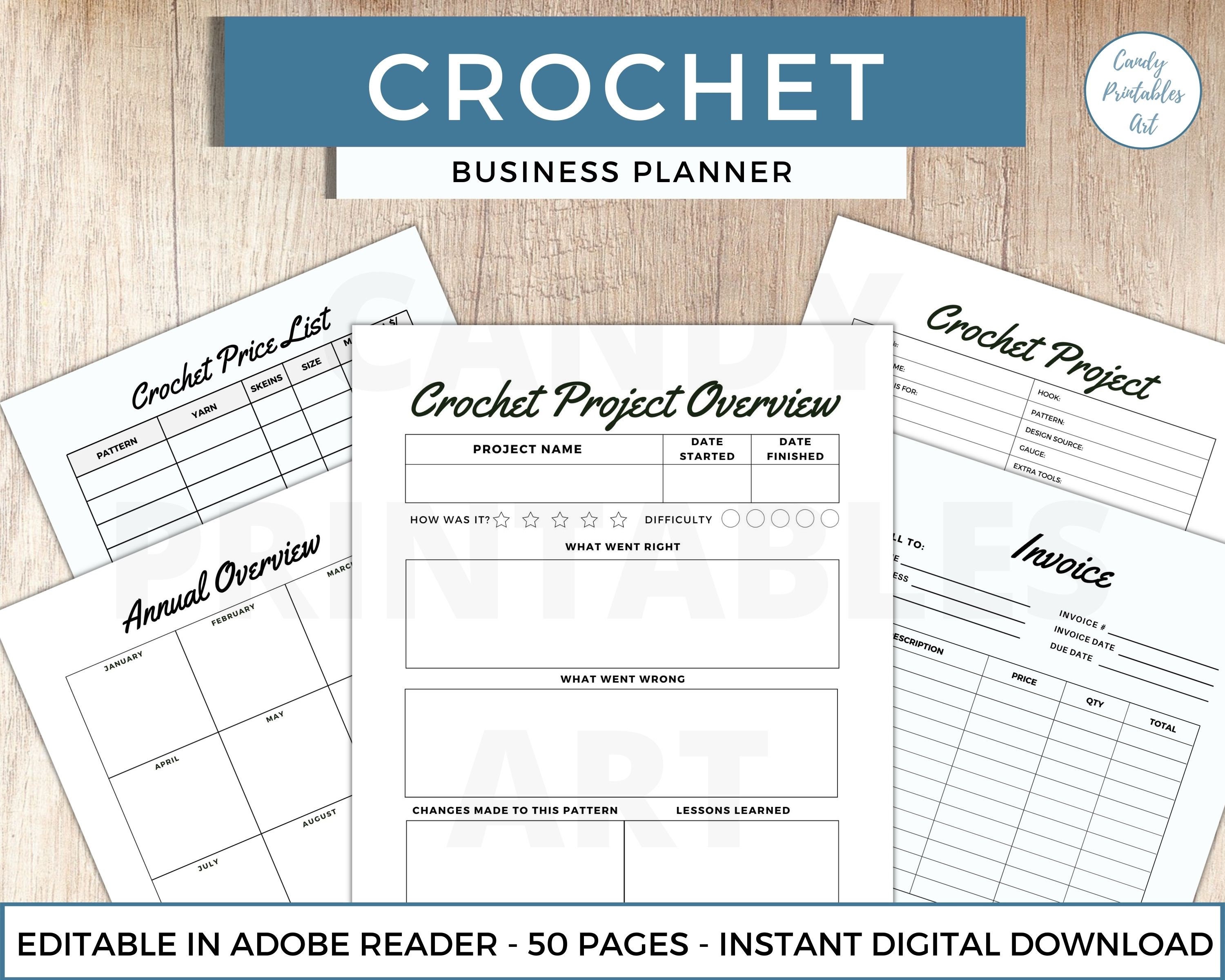 Crochet Journal  Crochet organizer, Crochet business, Easy crochet projects