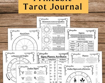 Diario de Tarot Imprimible, Tiradas de Tarot, Cartas del Oráculo en PDF, Descarga Digital