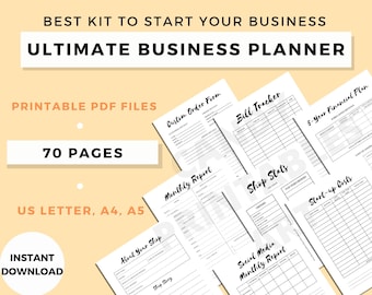 Small Business Planner for Etsy Shop, Printable Craft Seller Workbook, Starter Kit