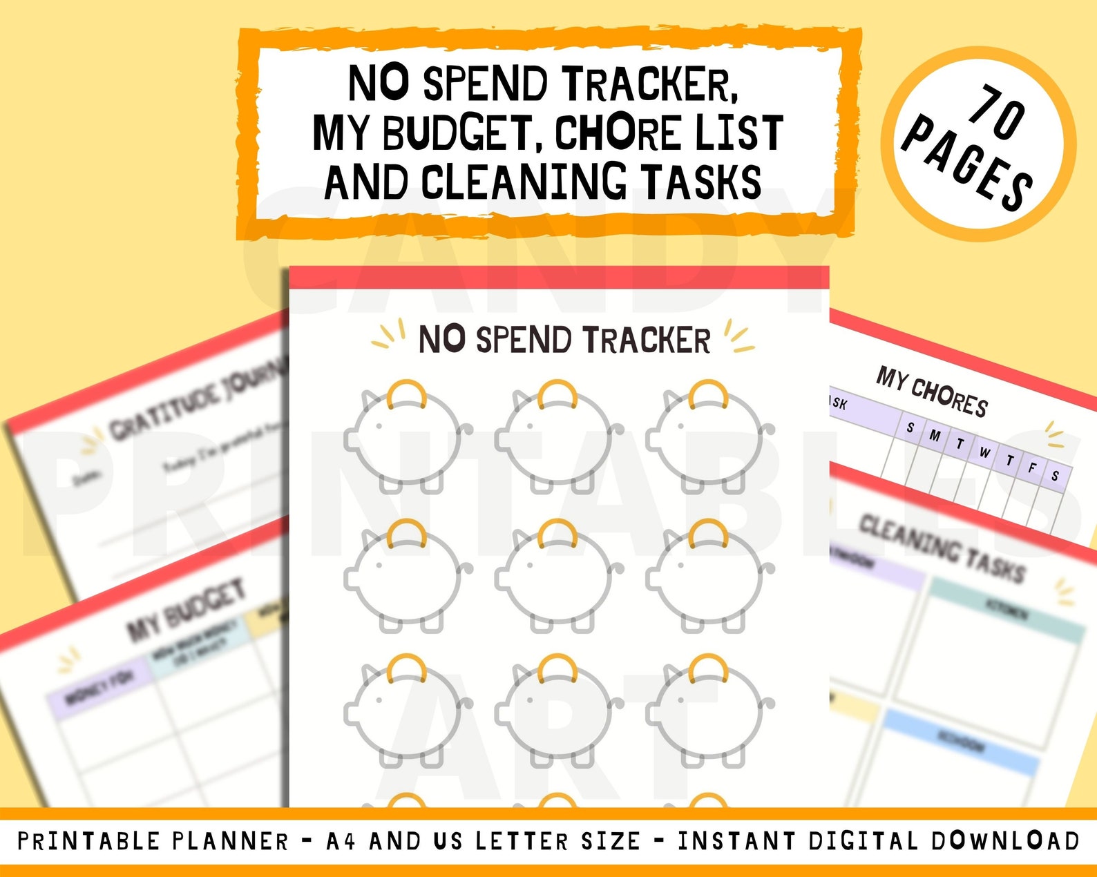 ADHD Planner for Kids, Printable School Planner, Children Journal and ...