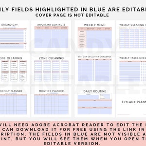 Flylady Printable Flylady Planner Editable Flylady Control - Etsy