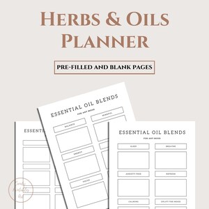 Printable Herbalism Journal, Herbs &amp; Essential Oils Journal, Materia ...