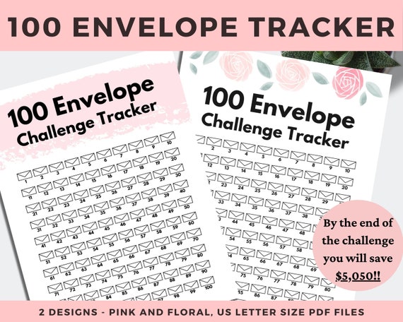 printable 100 envelope challenge tracker printable 100 envelope challenge tracker