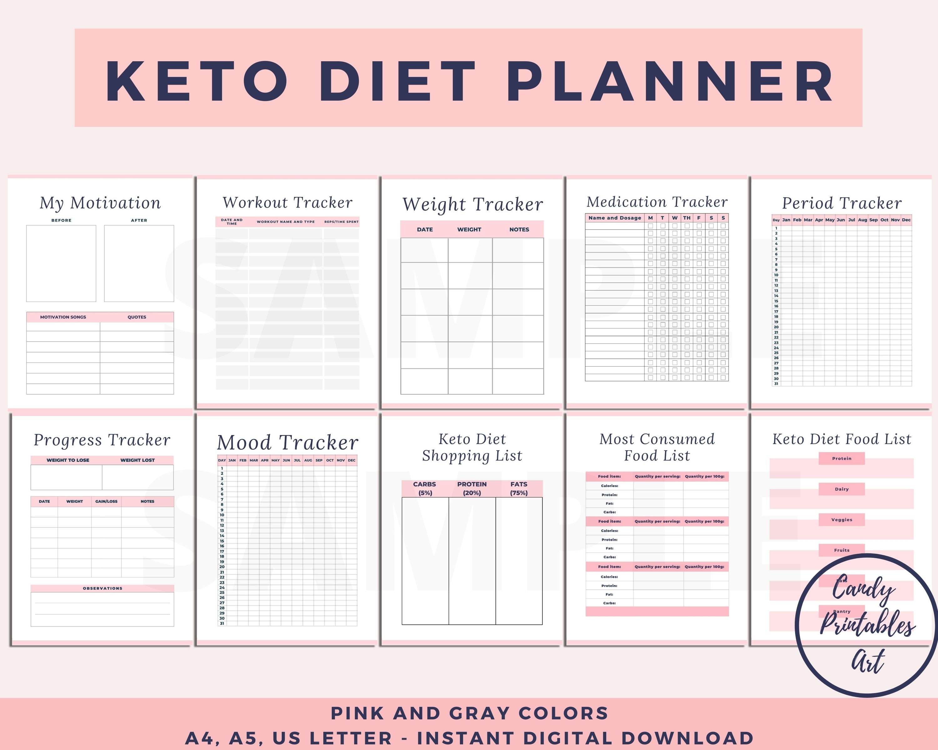 最も信頼できる Meal Carb Low Planner, Keto Plan, Printable Guide Diet Keto ダイエット