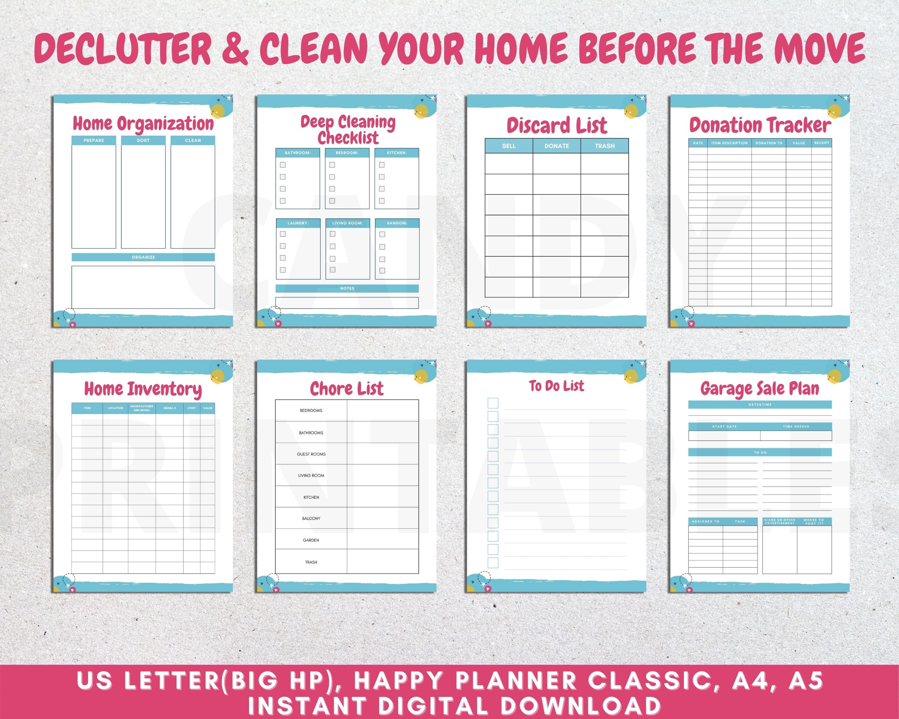 Moving Planner Printable PDF Moving Binder Printable Moving Etsy