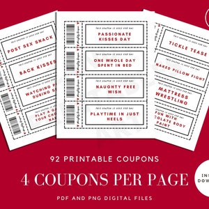 Sex Coupons, Printable Naughty Voucher Book for Him - Etsy